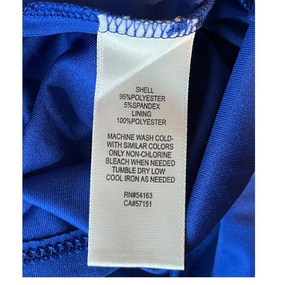 Eliza J dress boat neck cap sleeve blue size 14 - Picture 8 of 9